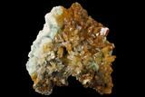 Calcite Crystal Cluster Over Green Fluorite - China #163244-1